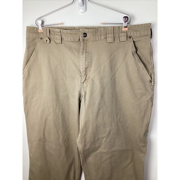 Duluth Trading Co Men's 42x30 Flex Fire Hose Carpenter Pants Tan - Picture 1 of 11
